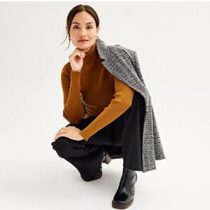 RF Nine West Ribbed Turtleneck Rust Sweater Size XL